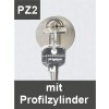 PZ - Profilzylinderschloss mit Metallrosette (inklusive Zylinder)